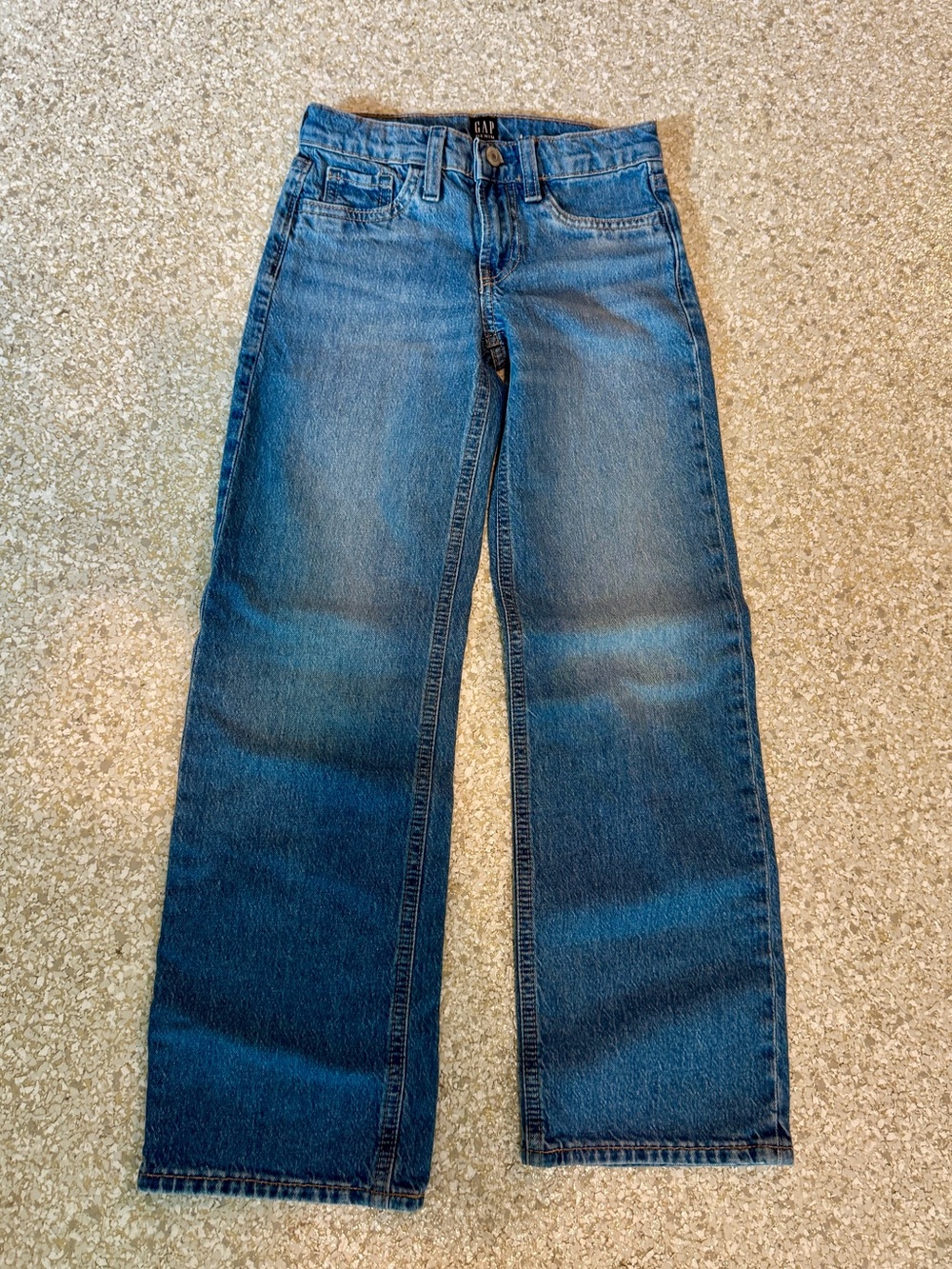GAP Girl’s Wide-Leg Jeans - Medium Blue Wash